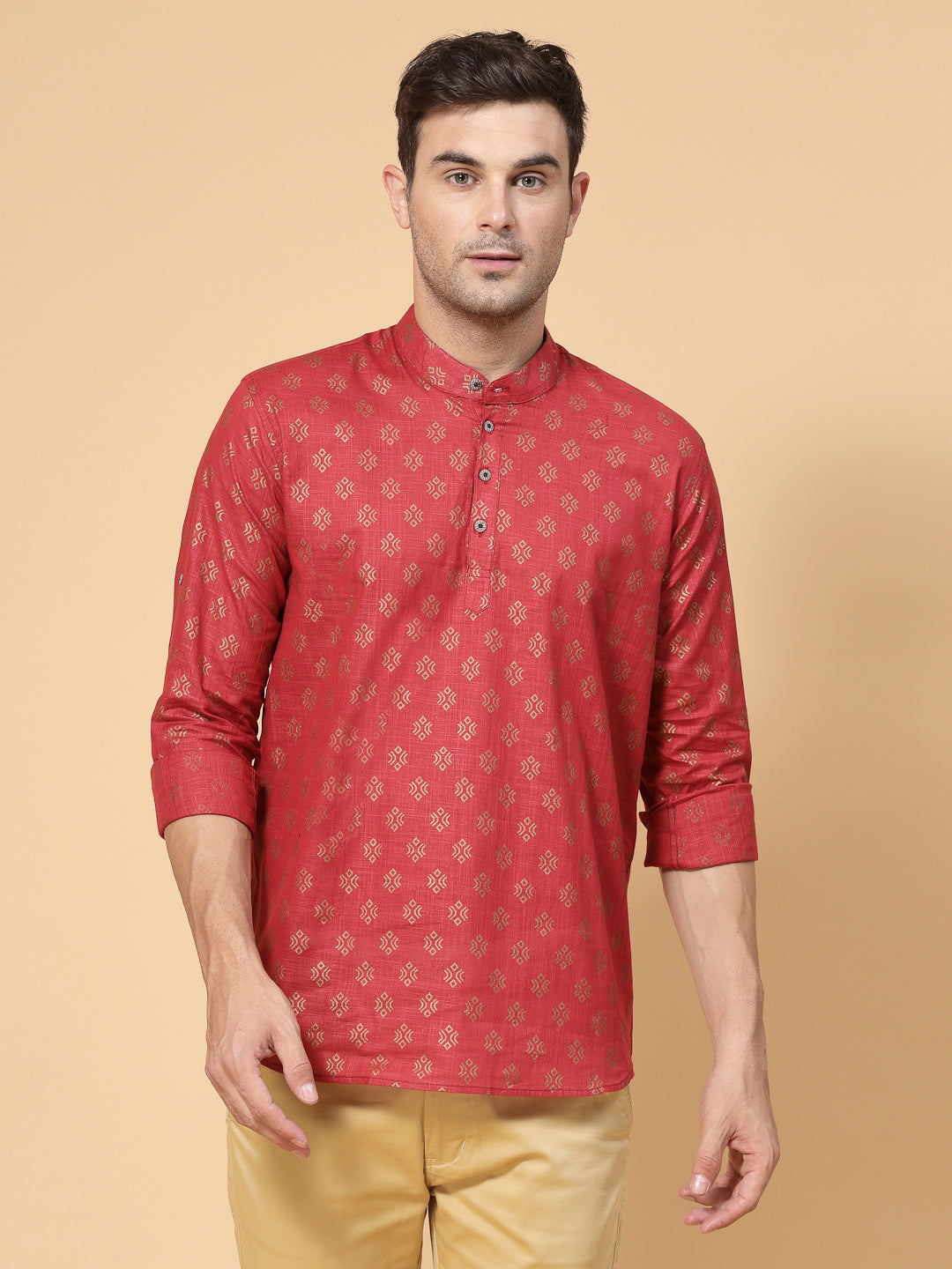 Gold Printed Kurta