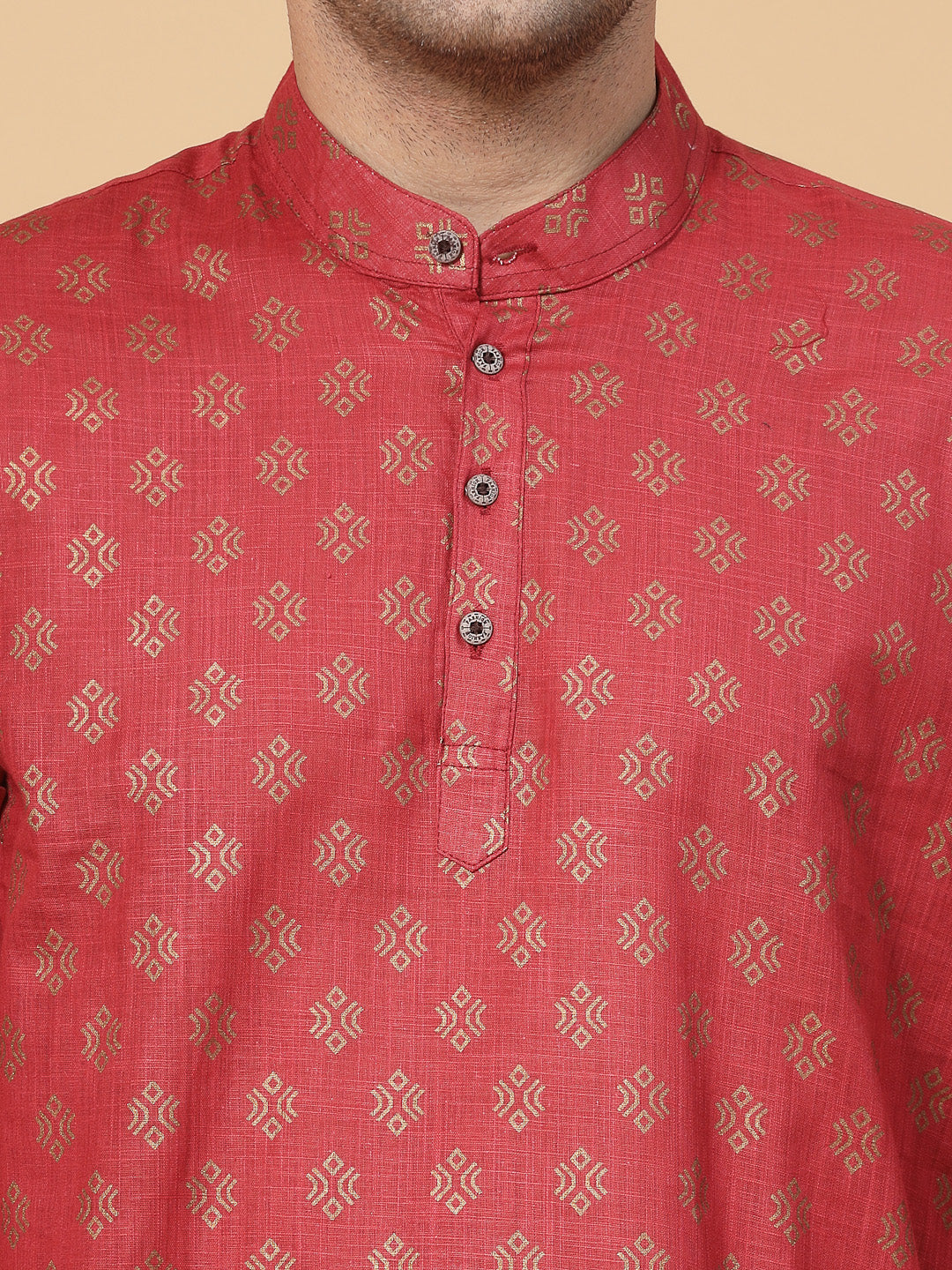 Gold Printed Kurta