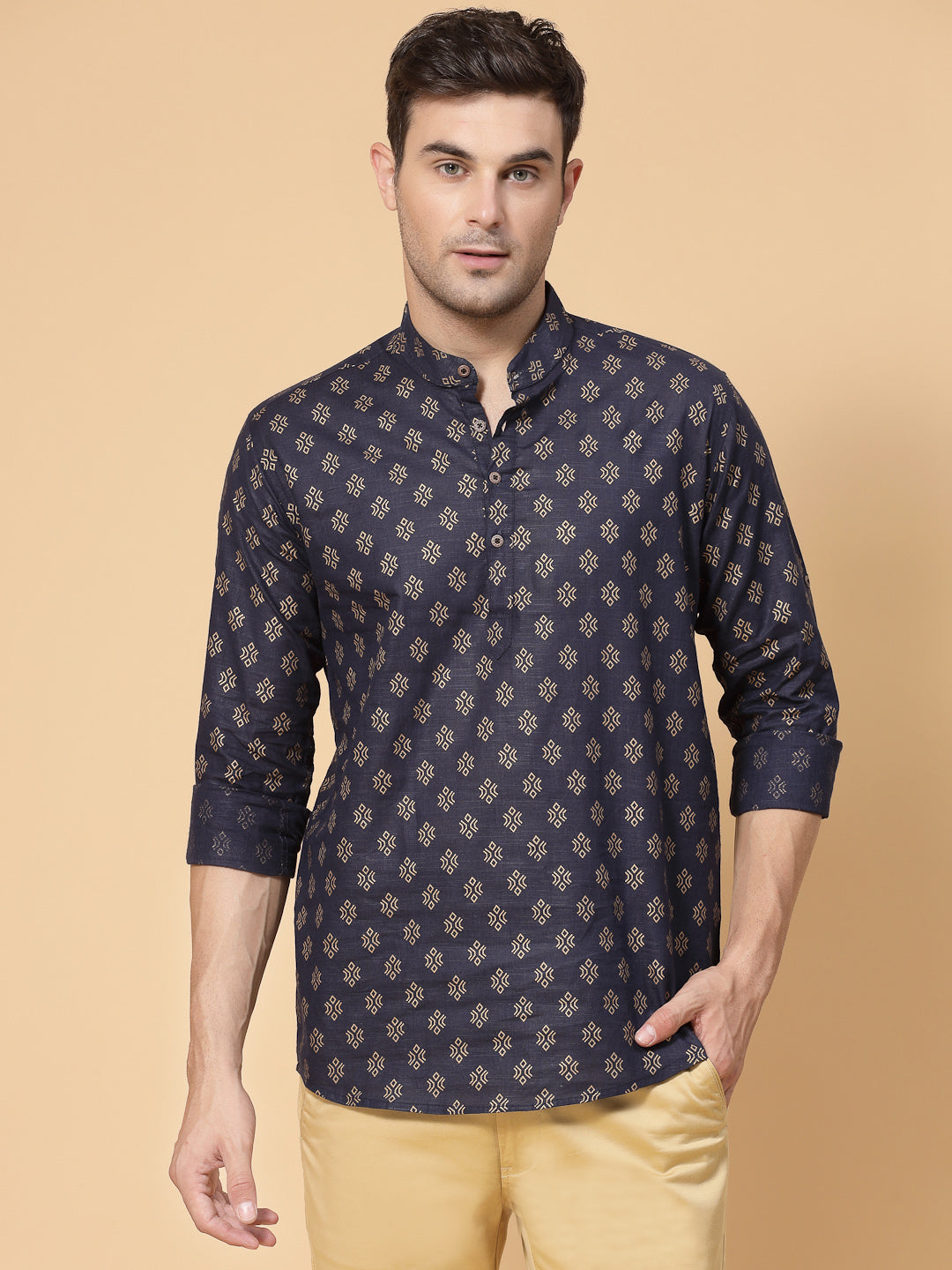 Gold Printed Kurta