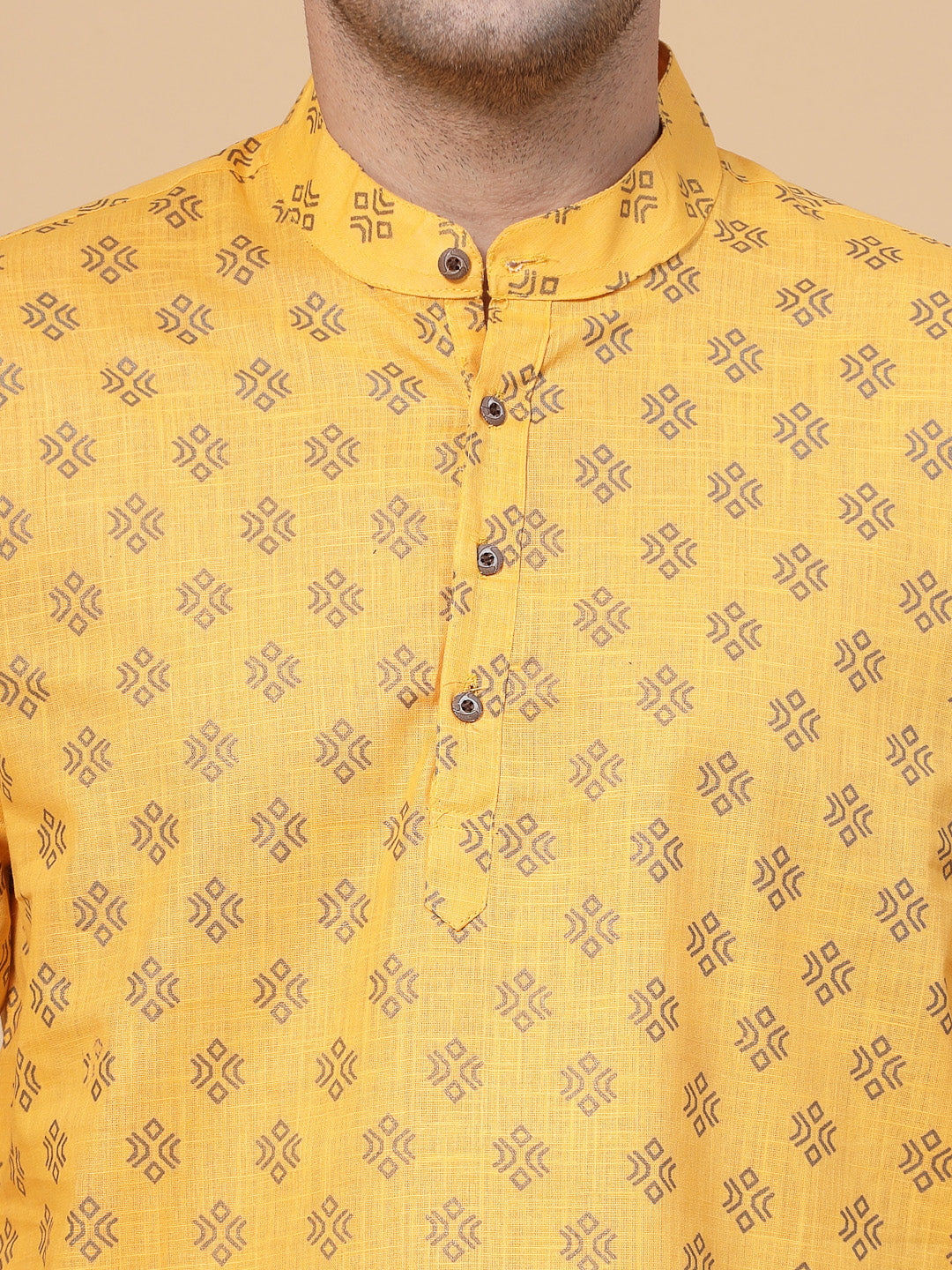 Gold Printed Kurta