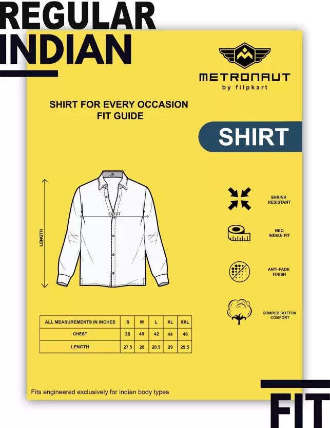 Regular Fit Shirt with Spread Collar